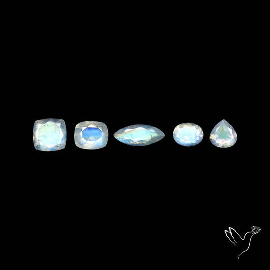 Faceted African Blue Moonstone Set