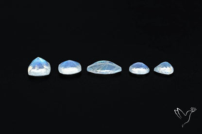 Faceted African Blue Moonstone Set