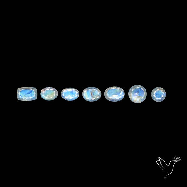 Faceted African Blue Moonstone Set