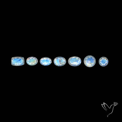 Faceted African Blue Moonstone Set