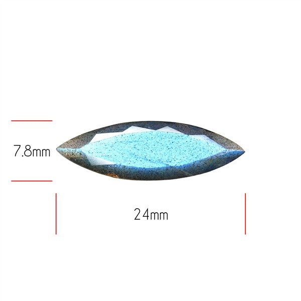 Deep Blue Labradorite Faceted High Grade Fine Gemstone