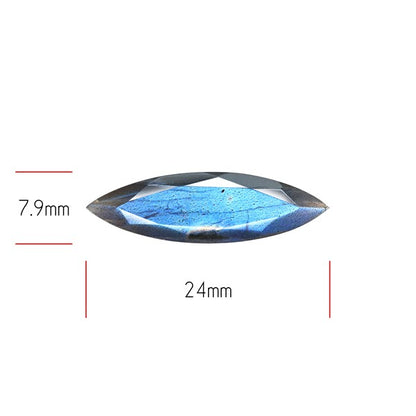Deep Blue Labradorite Faceted High Grade Fine Gemstone
