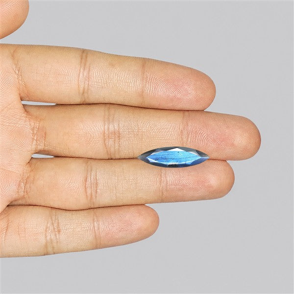Deep Blue Labradorite Faceted High Grade Fine Gemstone