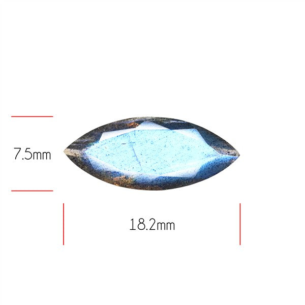 Deep Blue Labradorite Faceted High Grade Fine Gemstone