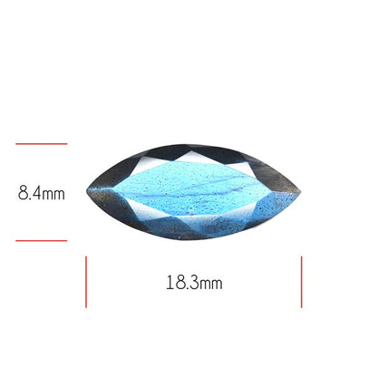 Deep Blue Labradorite Faceted High Grade Fine Gemstone