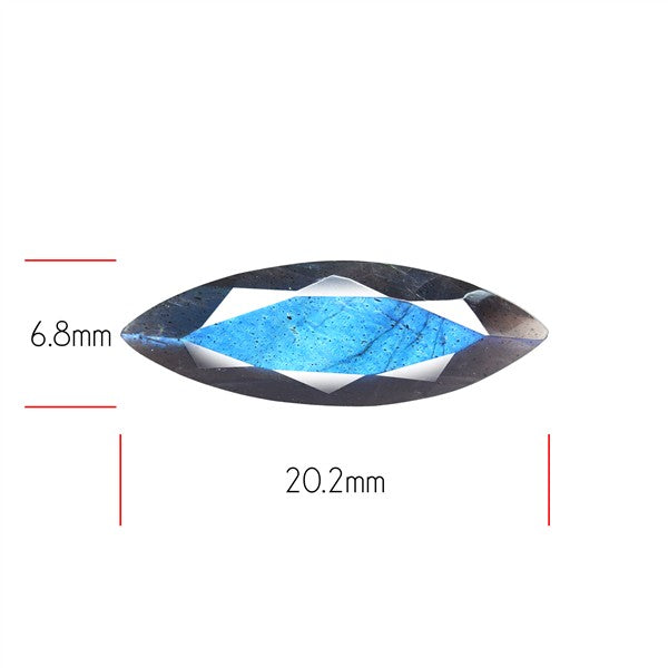 Deep Blue Labradorite Faceted High Grade Fine Gemstone