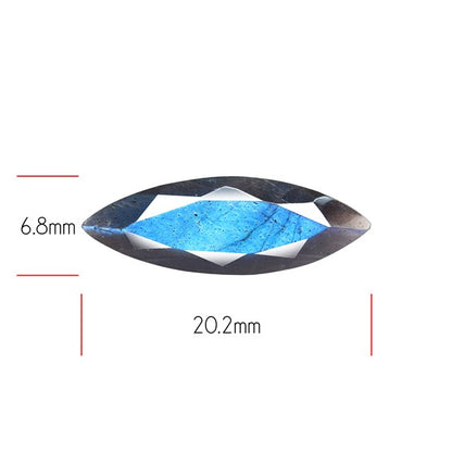 Deep Blue Labradorite Faceted High Grade Fine Gemstone
