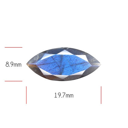 Deep Blue Labradorite Faceted High Grade Fine Gemstone