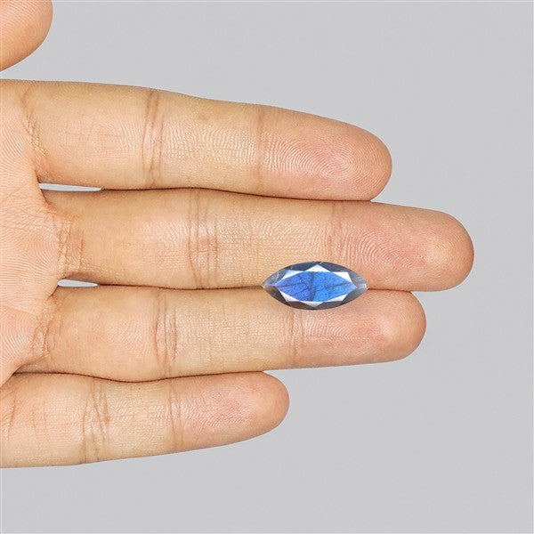 Deep Blue Labradorite Faceted High Grade Fine Gemstone