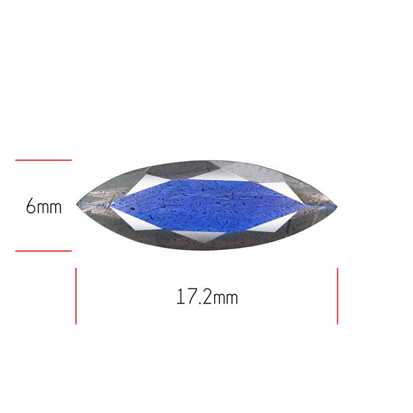 Deep Blue Labradorite Faceted High Grade Fine Gemstone
