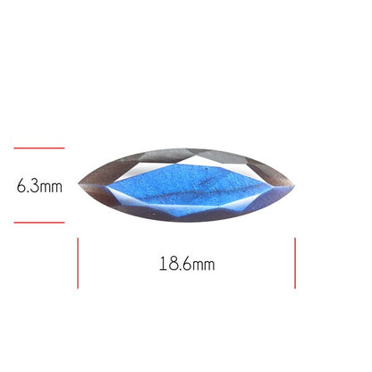Deep Blue Labradorite Faceted High Grade Fine Gemstone