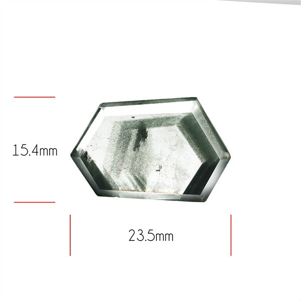 Green Phantom Quartz Portrait Cut Fine Gemstone