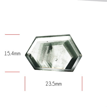 Green Phantom Quartz Portrait Cut Fine Gemstone