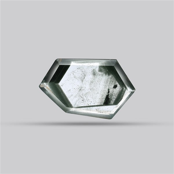 Green Phantom Quartz Portrait Cut Fine Gemstone