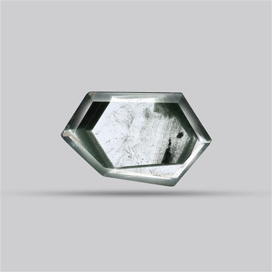 Green Phantom Quartz Portrait Cut Fine Gemstone