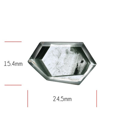 Green Phantom Quartz Portrait Cut Fine Gemstone
