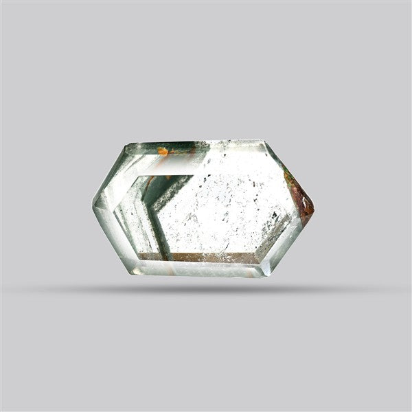 Green Phantom Quartz Portrait Cut Fine Gemstone