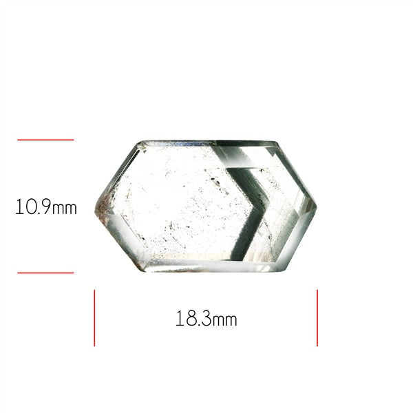 Green Phantom Quartz Portrait Cut Fine Gemstone