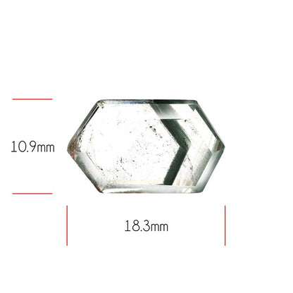 Green Phantom Quartz Portrait Cut Fine Gemstone