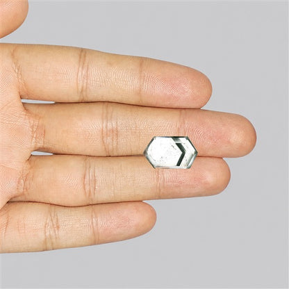 Green Phantom Quartz Portrait Cut Fine Gemstone