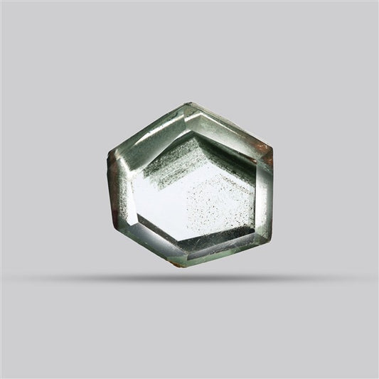 Green Phantom Quartz Portrait Cut Fine Gemstone