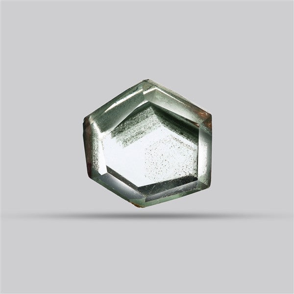Green Phantom Quartz Portrait Cut Fine Gemstone