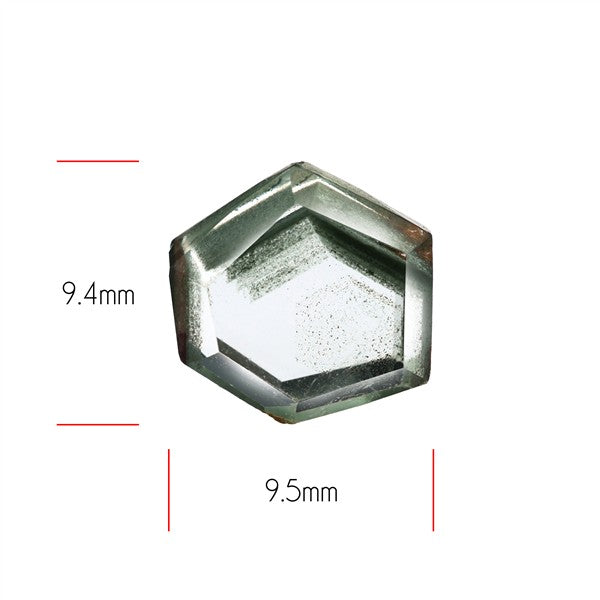 Green Phantom Quartz Portrait Cut Fine Gemstone