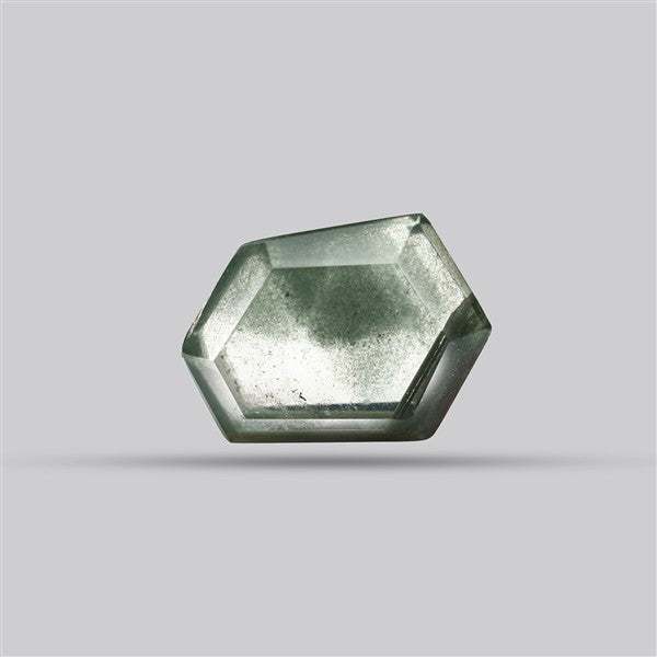 Green Phantom Quartz Portrait Cut Fine Gemstone