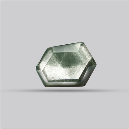 Green Phantom Quartz Portrait Cut Fine Gemstone