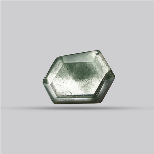 Green Phantom Quartz Portrait Cut Fine Gemstone