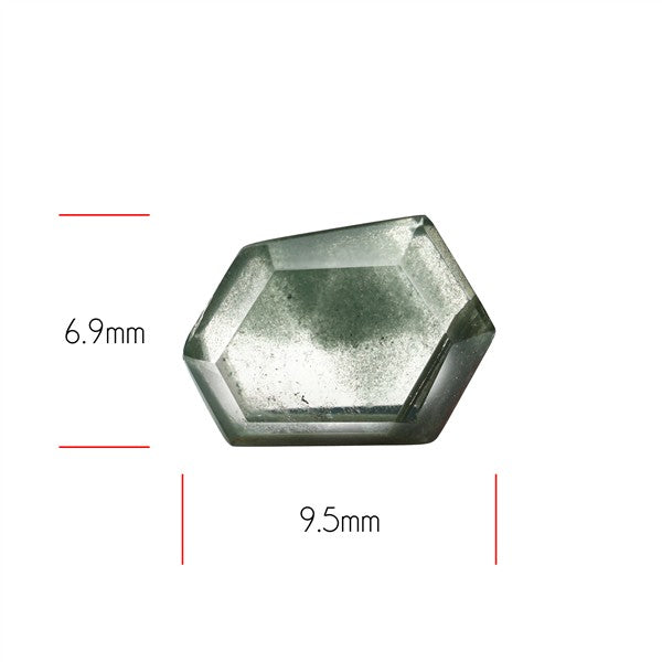Green Phantom Quartz Portrait Cut Fine Gemstone