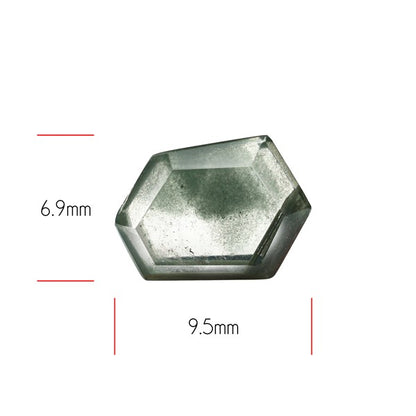 Green Phantom Quartz Portrait Cut Fine Gemstone
