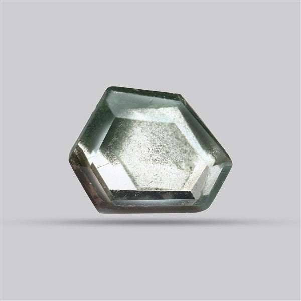 Green Phantom Quartz Portrait Cut Fine Gemstone