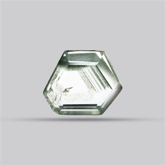 Green Phantom Quartz Portrait Cut Fine Gemstone
