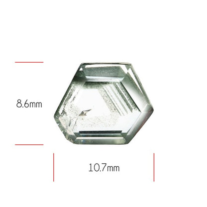 Green Phantom Quartz Portrait Cut Fine Gemstone