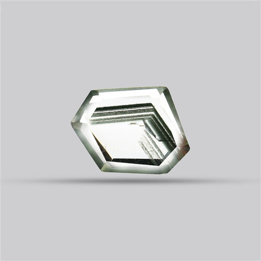 Green Phantom Quartz Portrait Cut Fine Gemstone