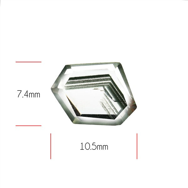 Green Phantom Quartz Portrait Cut Fine Gemstone