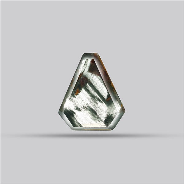 Green Phantom Quartz Portrait Cut Fine Gemstone