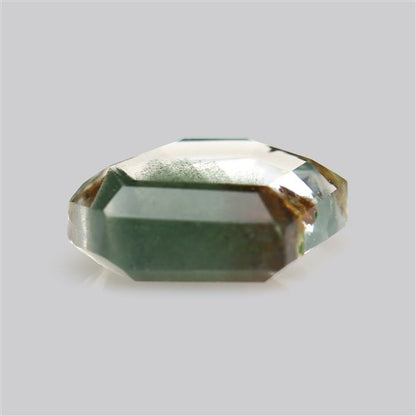 Green Phantom Quartz Portrait Cut Fine Gemstone