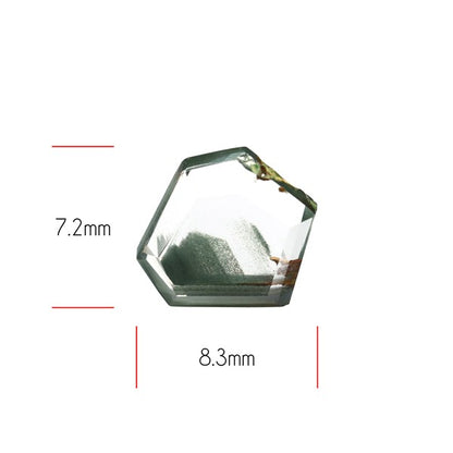 Green Phantom Quartz Portrait Cut Fine Gemstone
