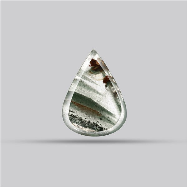 Green Phantom Quartz Portrait Cut Fine Gemstone