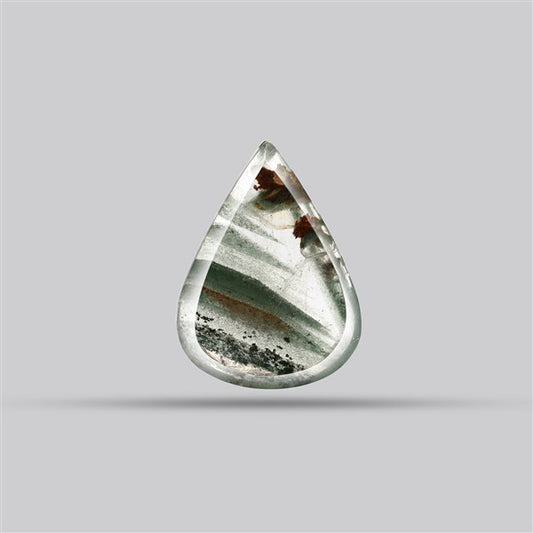 Green Phantom Quartz Portrait Cut Fine Gemstone