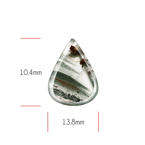 Green Phantom Quartz Portrait Cut Fine Gemstone