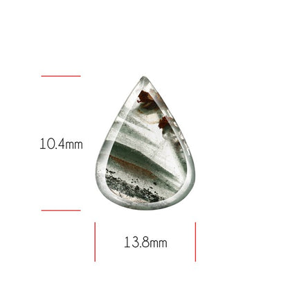 Green Phantom Quartz Portrait Cut Fine Gemstone
