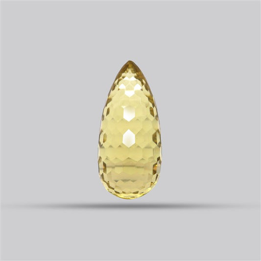 Champagne Quartz Briolette Cut Drop Fine Gemstone
