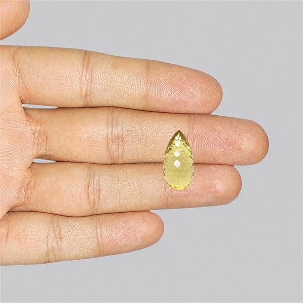 Champagne Quartz Briolette Cut Drop Fine Gemstone