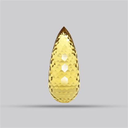 Champagne Quartz Briolette Cut Drop Fine Gemstone