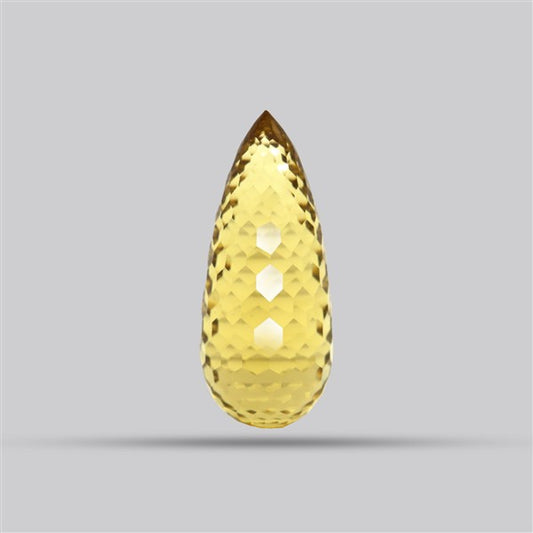 Champagne Quartz Briolette Cut Drop Fine Gemstone
