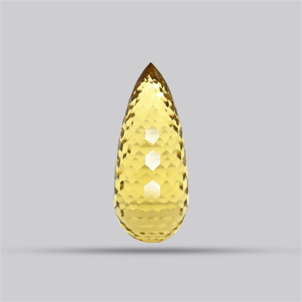Champagne Quartz Briolette Cut Drop Fine Gemstone