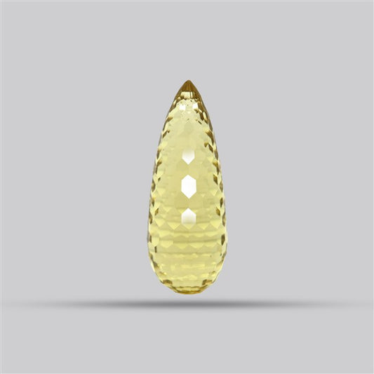 Champagne Quartz Briolette Cut Drop Fine Gemstone